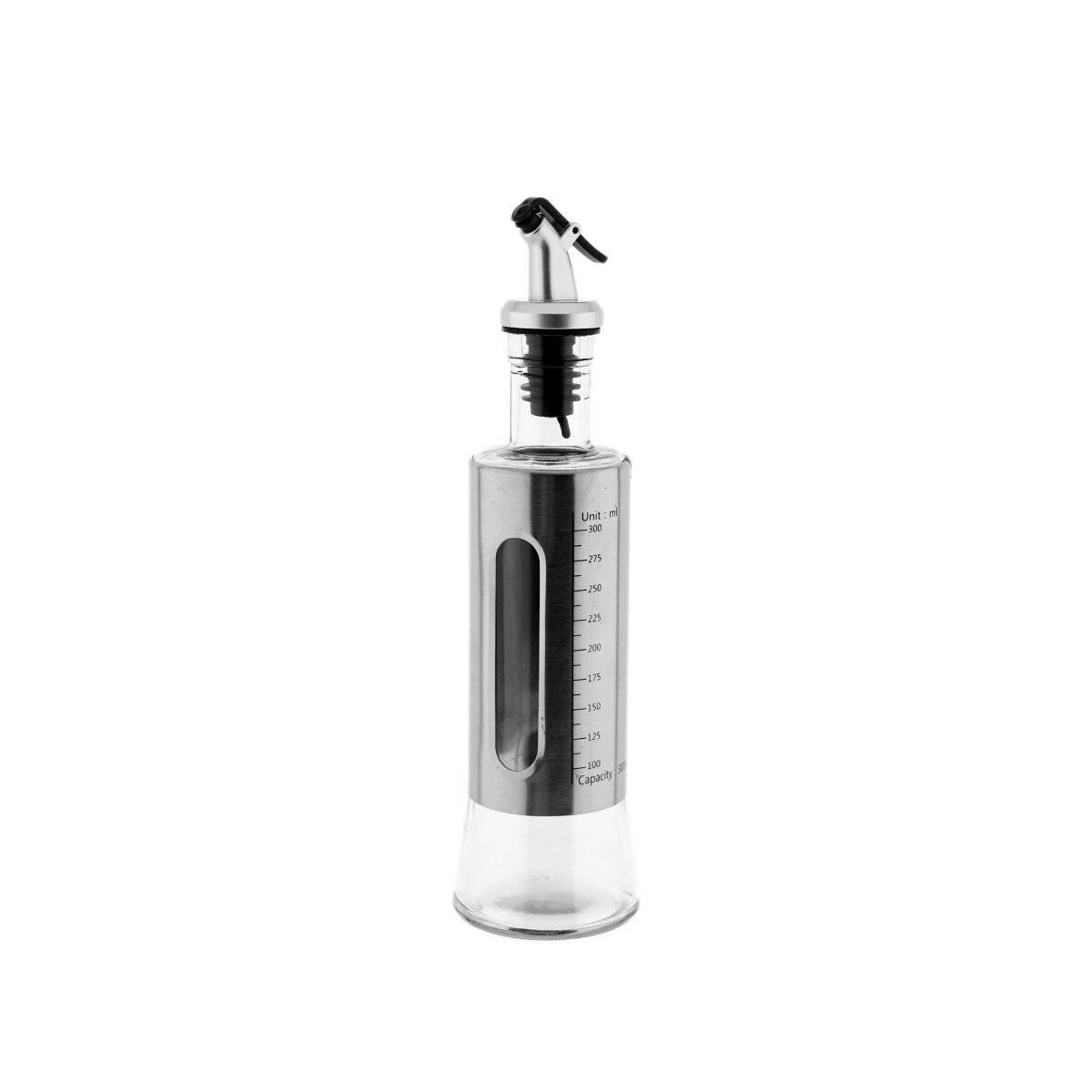 Distributore di aceto e olio in vetro, 300 ml, con bilancia e beccuccio-0