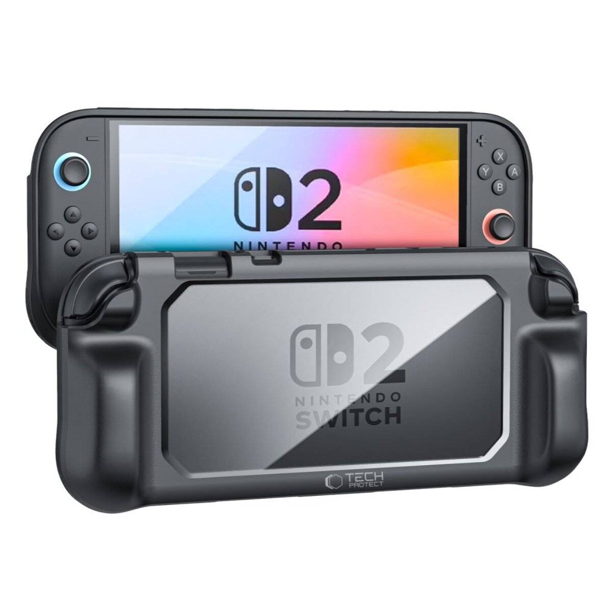 Custodia protettiva Tech-Protect MagMat per Nintendo Switch 2 – Nero Trasparente-0