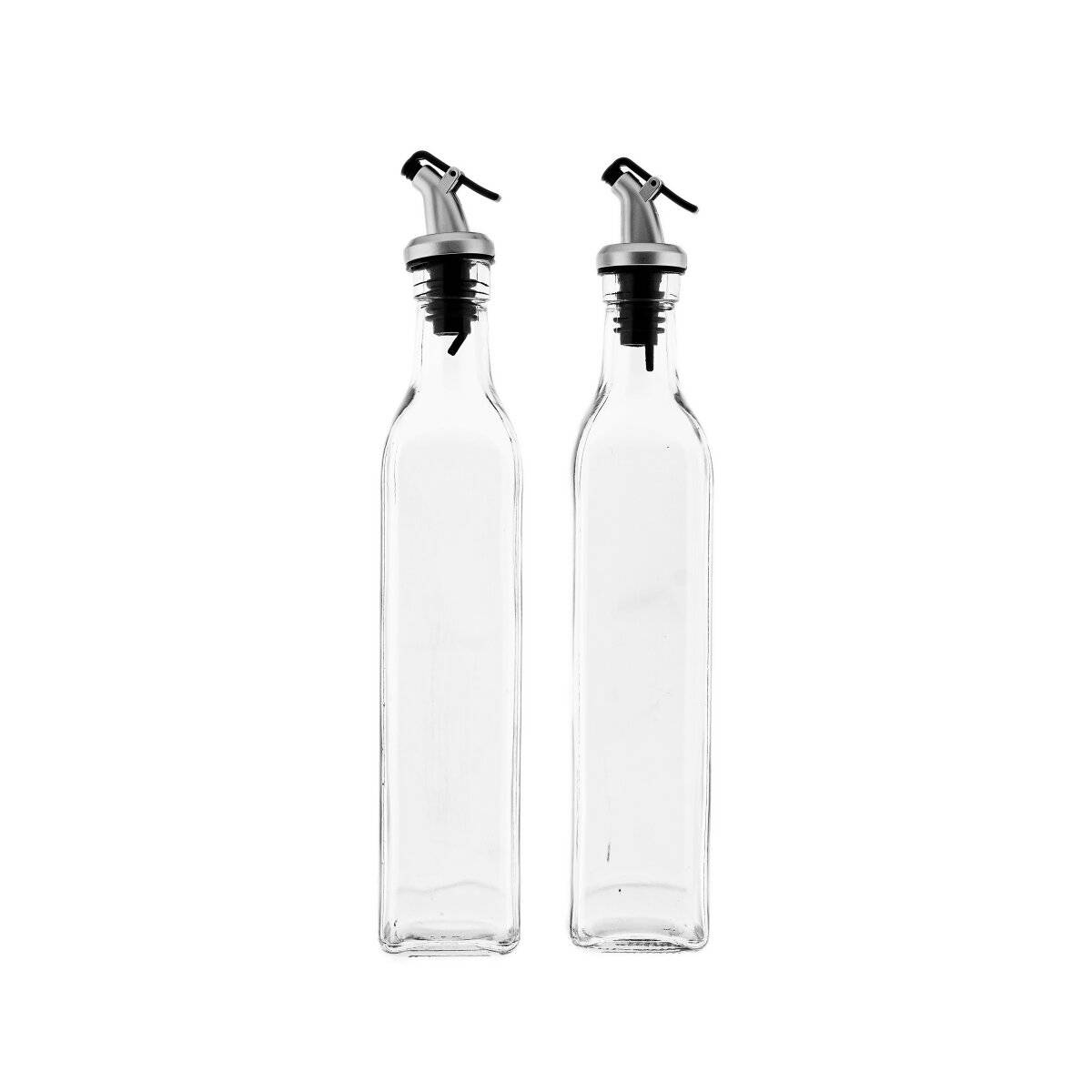 Set di 2 dispenser in vetro per aceto e olio - 500 ml, con beccuccio-0