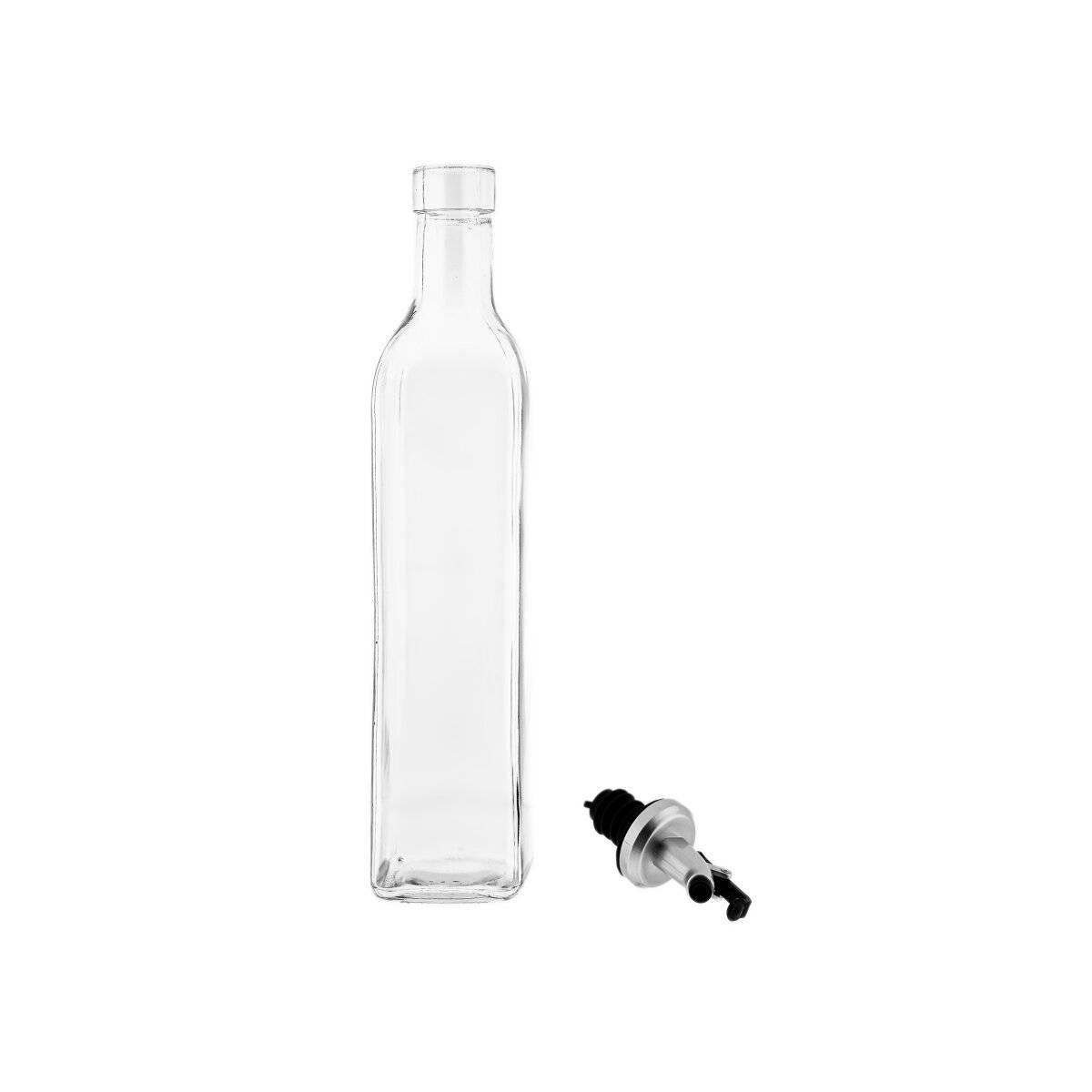 Set di 2 dispenser in vetro per aceto e olio - 500 ml, con beccuccio-1