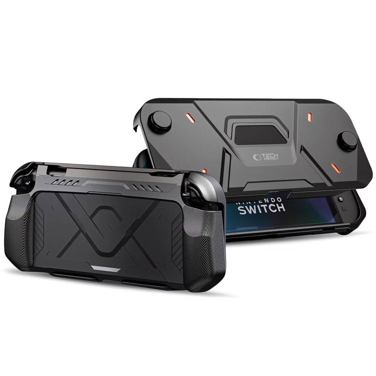 Custodia Tech-Protect Carbonox per Nintendo Switch 2 nera-1