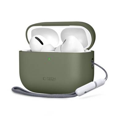 Custodia in silicone Tech-Protect compatibile con AirPods Pro 3, verde