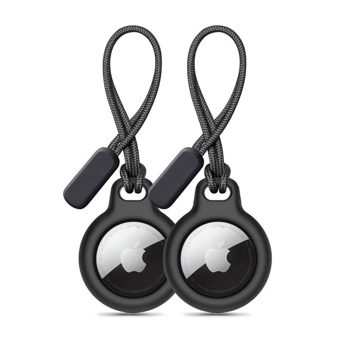 Custodia Tech-Protect Rough 2-Pack per Apple AirTag nera-0