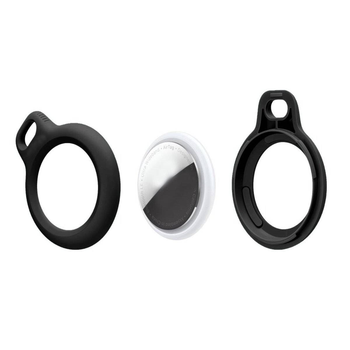 Custodia Tech-Protect Rough 2-Pack per Apple AirTag nera-2