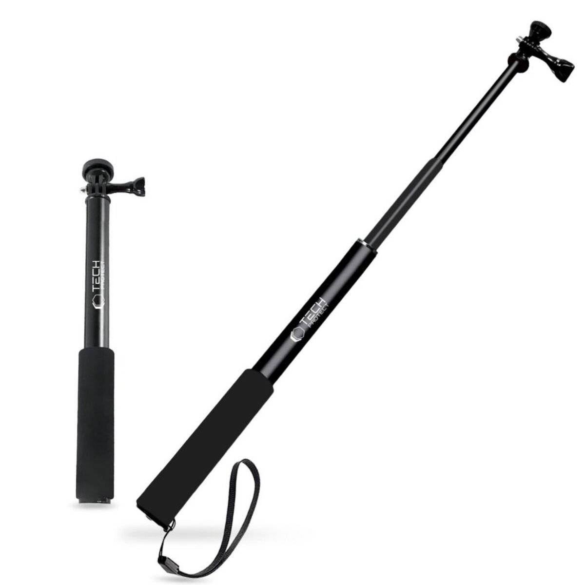 Supporto per monopiede e selfie stick Tech-Protect GA100 per action cam – Nero-0