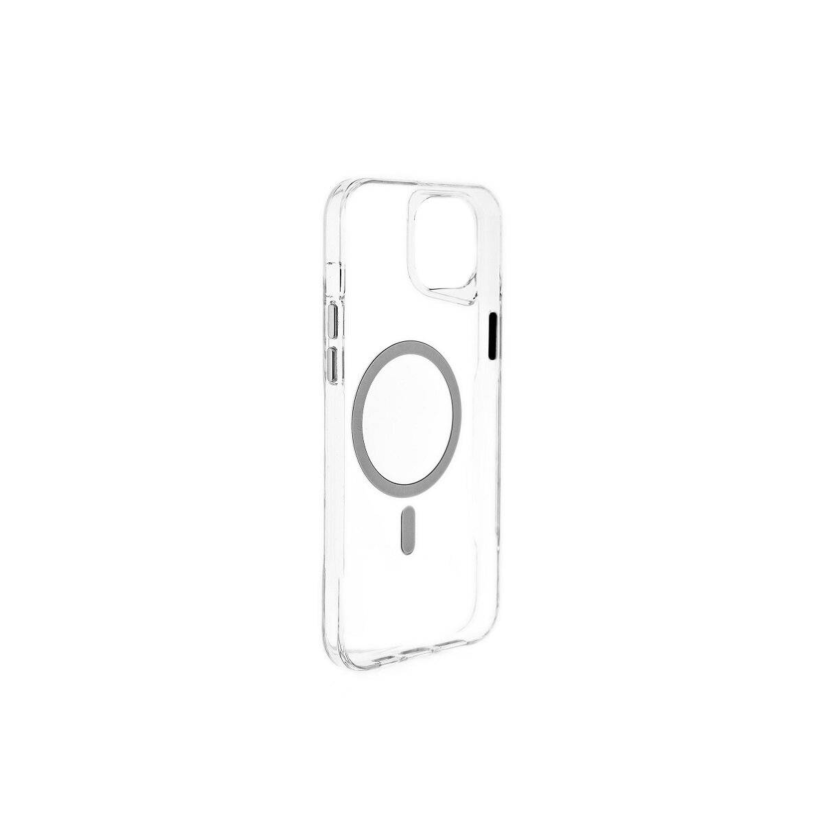 Custodia protettiva antiurto con funzione magnetica, compatibile con iPhone 15 Plus, trasparente/bianca-1