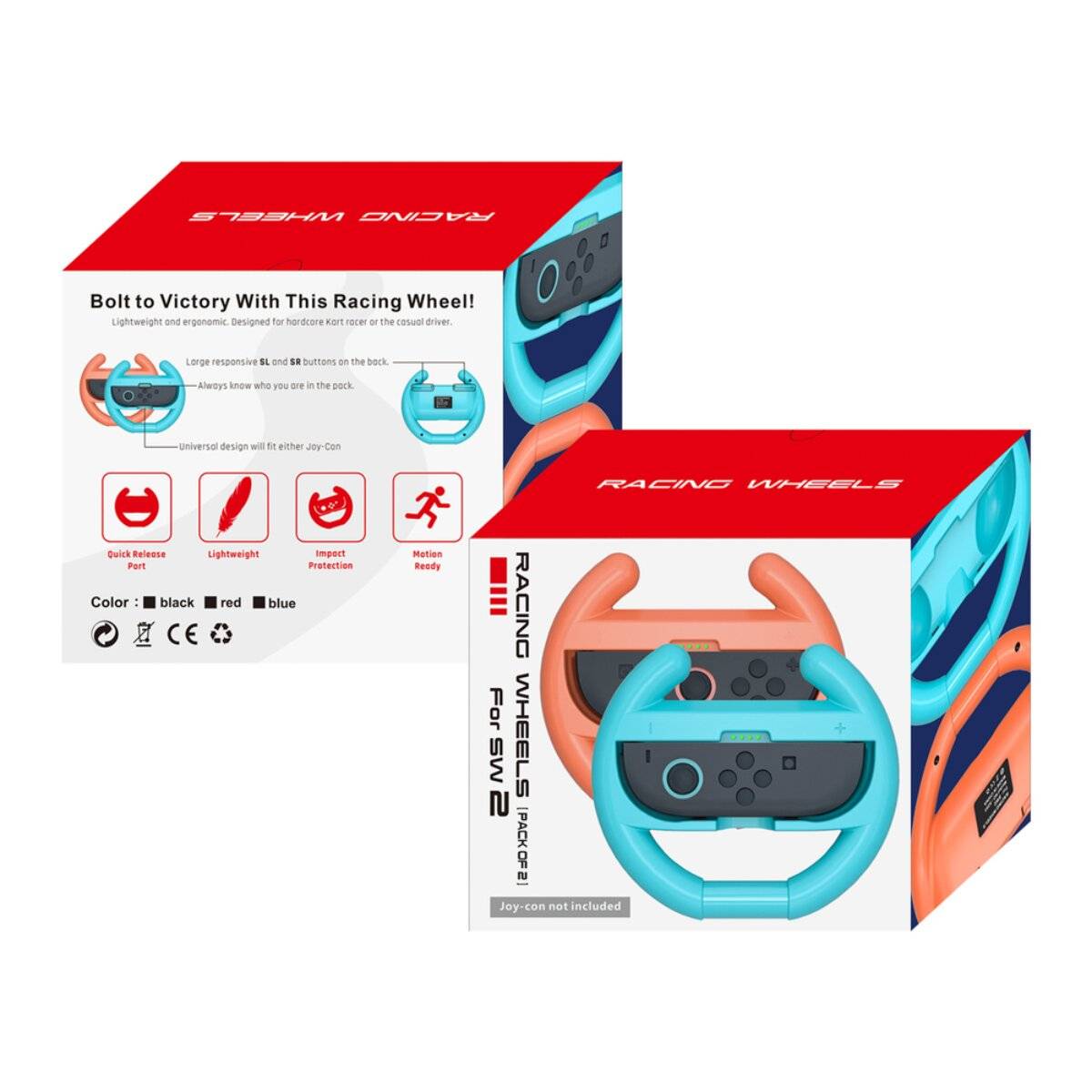 Hurtel Nintendo Switch 2 Joy-Con Racing Wheel 2-Pack Nero-4