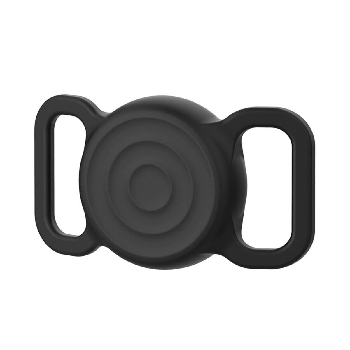 Custodia in silicone AirTag EA-75-01 impermeabile nera per collari per animali domestici-0