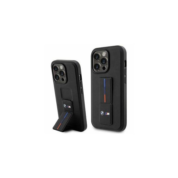 BMW Hardcase Grip Hot Stamp Custodia Compatibile con Apple iPhone 14 Pro Max Case Nero Goffrato Custodia per smartphone
