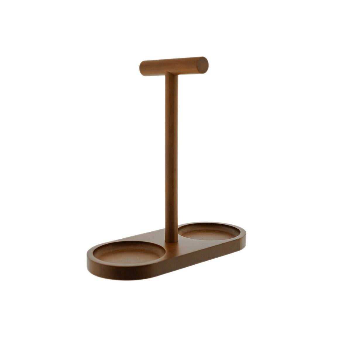 Elegante set di dispenser per olio e aceto con supporto in legno - 320 ml con design a rilievo-2