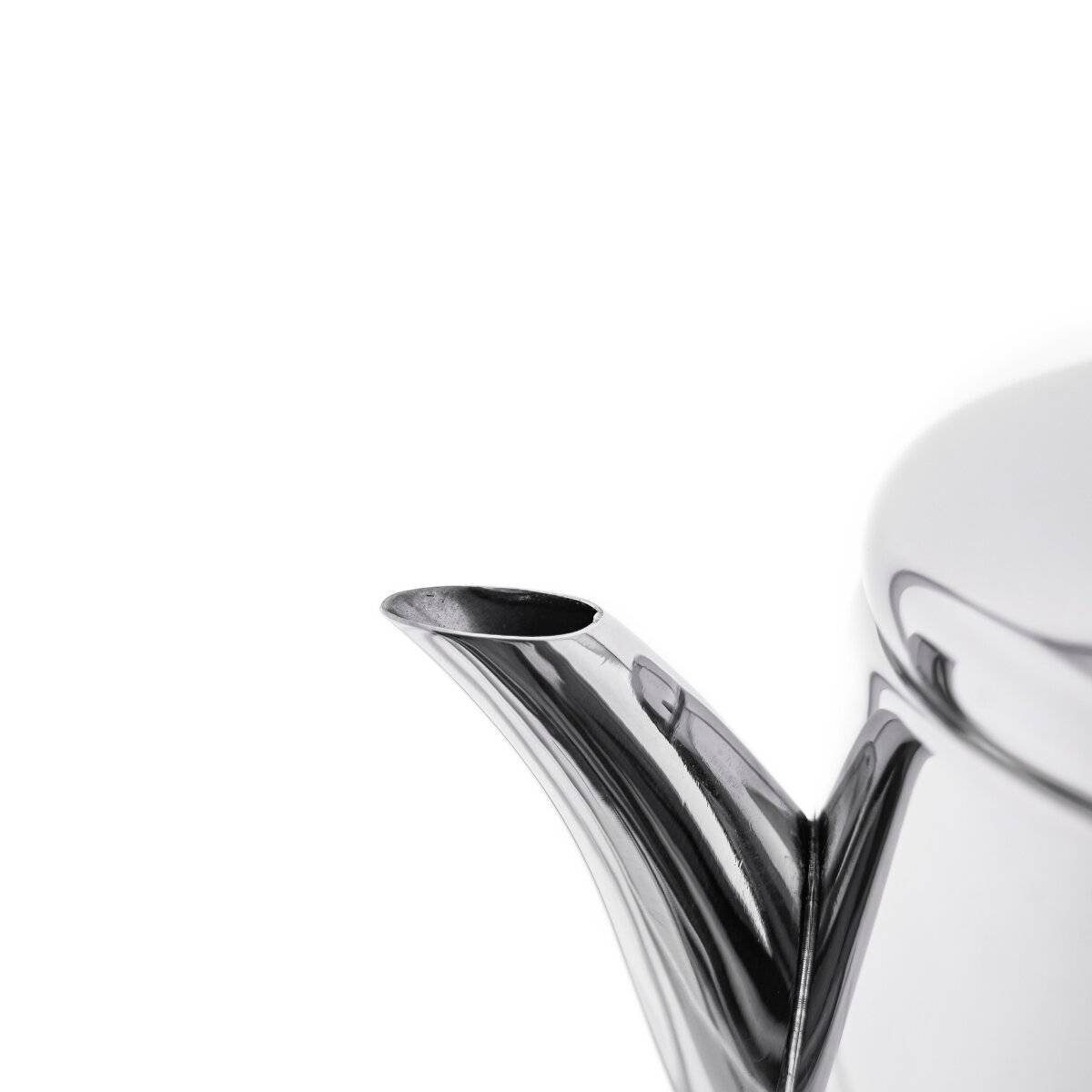Teiera media Liya in acciaio inossidabile 18/10 di alta qualità - 1L/2L. Adatta ai piani cottura a induzione.-1
