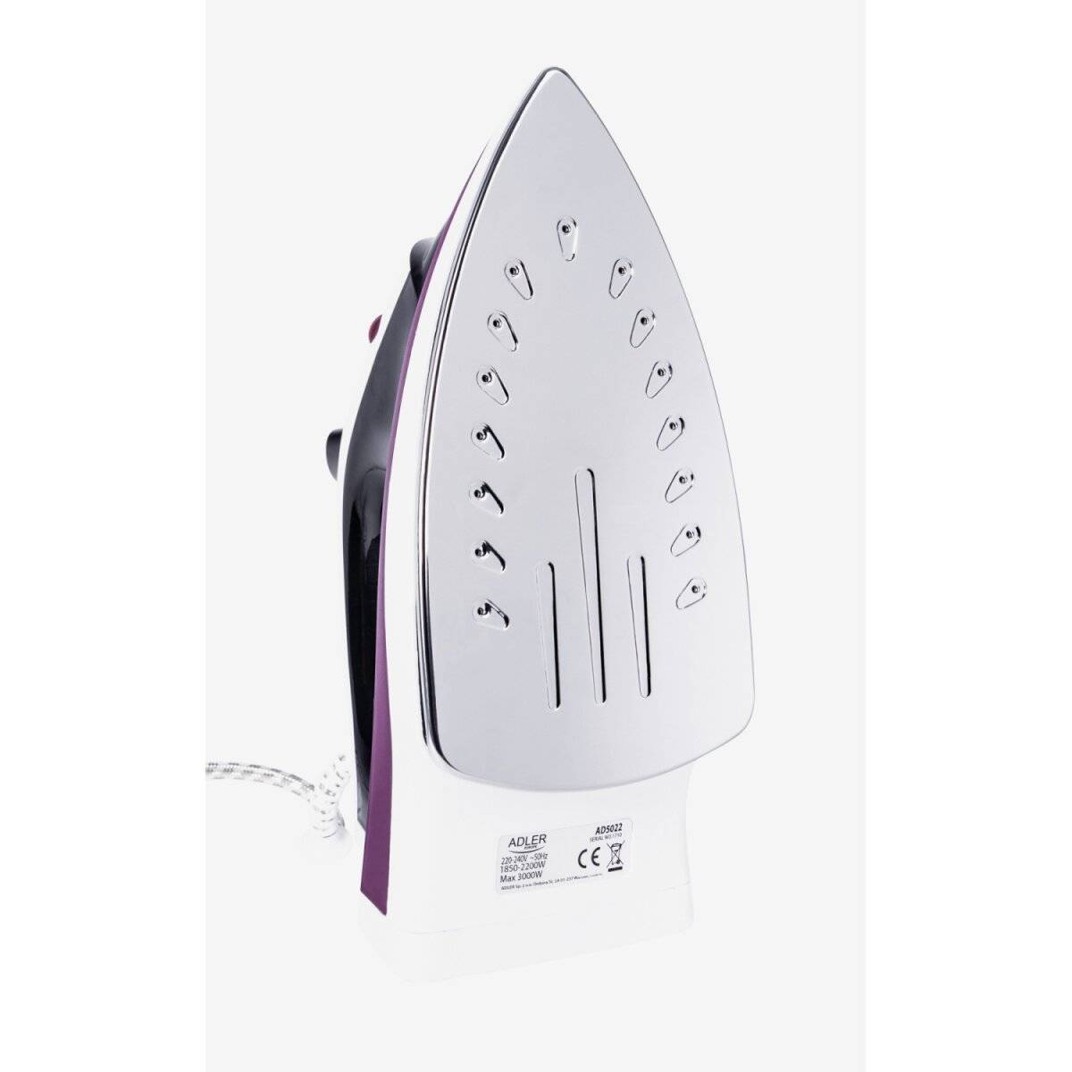 Ferro da stiro a vapore Adler AD 5022 3000 W con funzione anticalcare - Viola-3