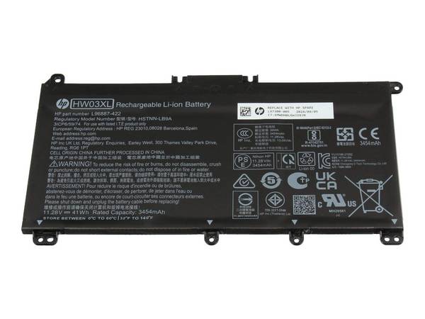 HP BATT 3C 41Wh 3.72Ah LI HW03041 (HSTNN-LB8U)