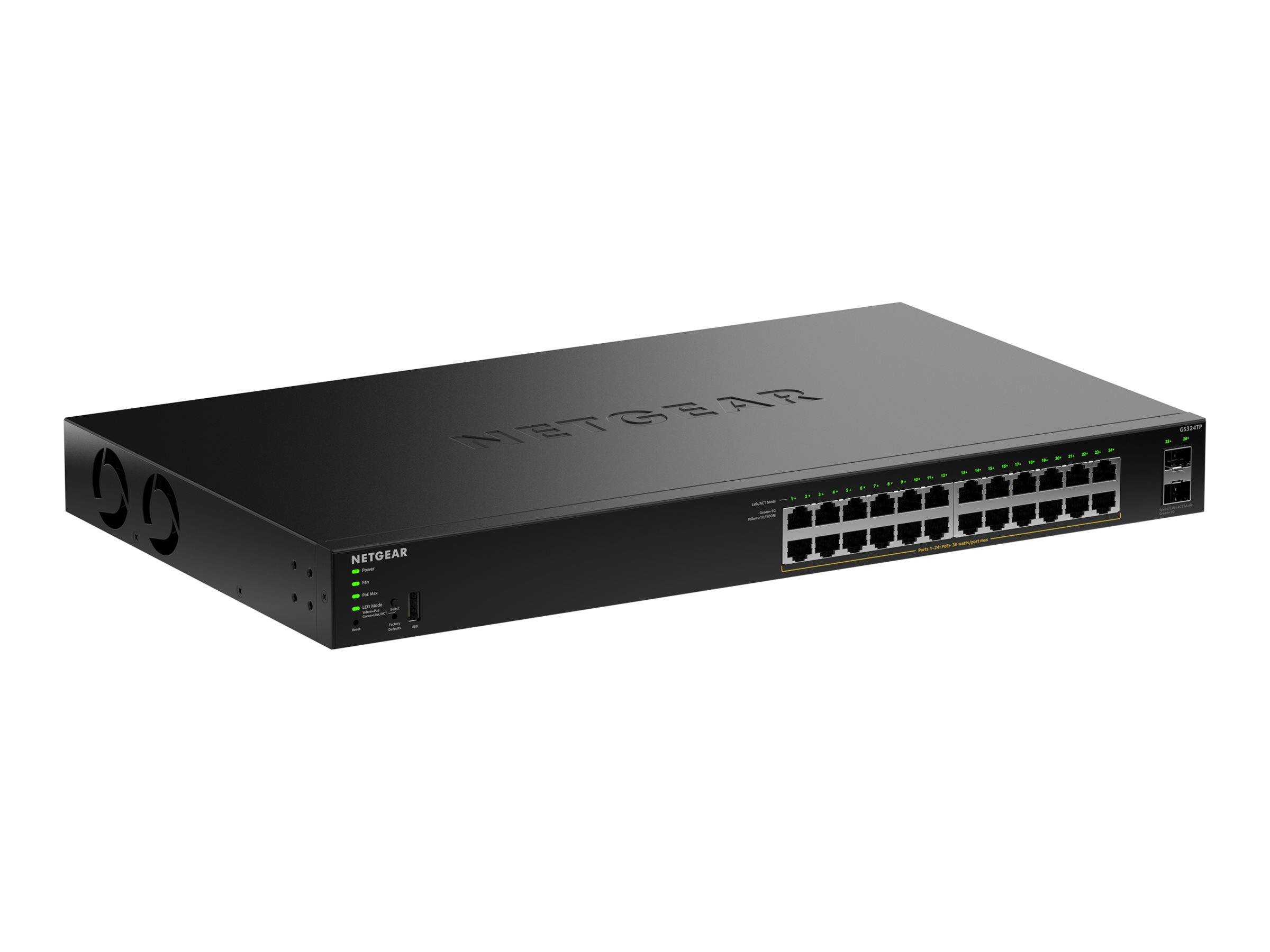 Netgear gs324tpv2 gestito l2/l3 gigabit ethernet (10/100/1000) supporto power over ethernet (poe) 1u nero-0