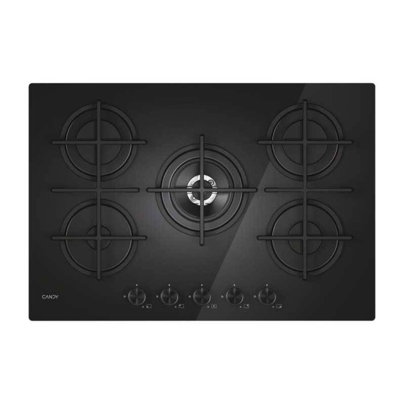 Candy CVG74WTB Nero Da incasso 75 cm Gas 5 Fornello(i)-0