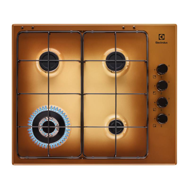 Electrolux EGS6414T Ottone Da incasso 60 cm Gas 4 Fornello(i)-0