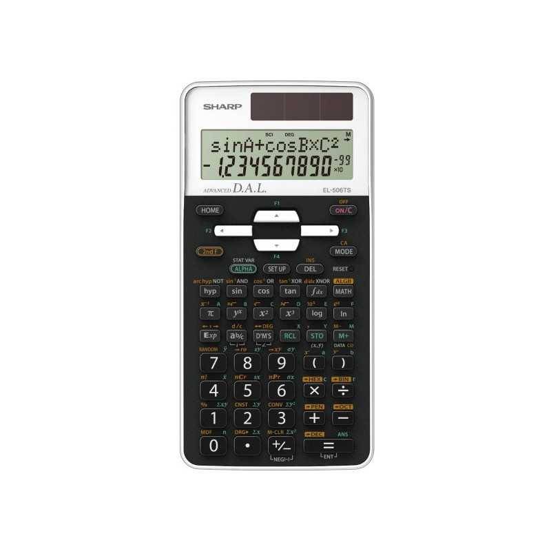 Sharp EL506TSBWH calcolatrice Tasca Calcolatrice scientifica Nero, Bianco-0