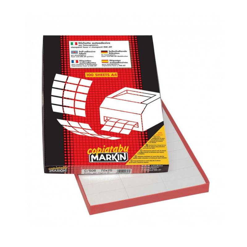 Markin X210C503RO etichetta per stampante Rosso Etichetta per stampante autoadesiva-0