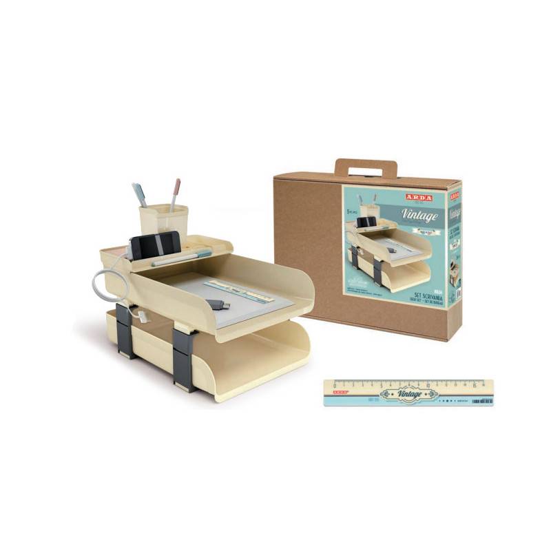 SET 5 PZ SCRIVANIA VINTAGE MILK-0