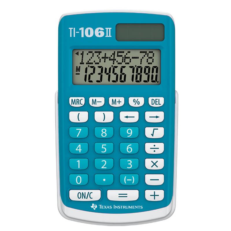 Texas Instruments TI-106 II calcolatrice Desktop Calcolatrice di base Turchese, Bianco-0