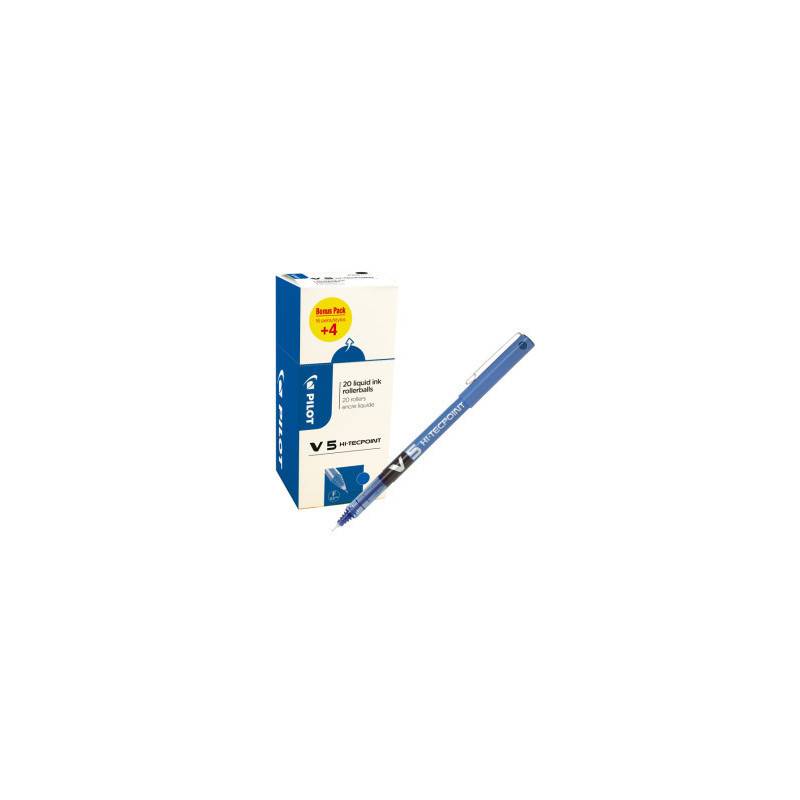 Pilot V5 HI-TECPOINT VALUE PACK Penna stick a sfera Blu 20 pz-0
