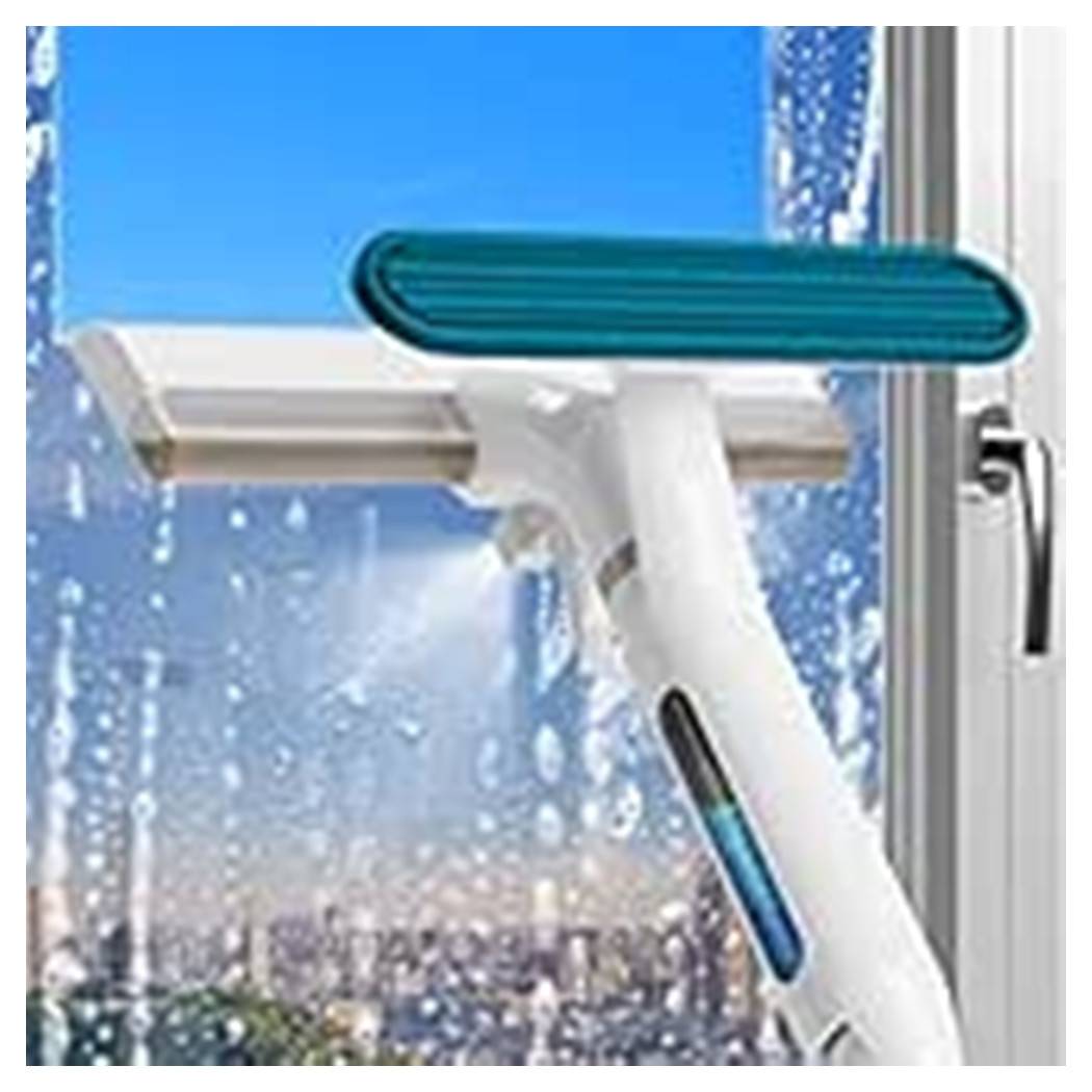 Pulitore Vetri Spruzza Lava Raschia Raccoglie Acqua 3in1 Con Spray Contenitore Integrato --1