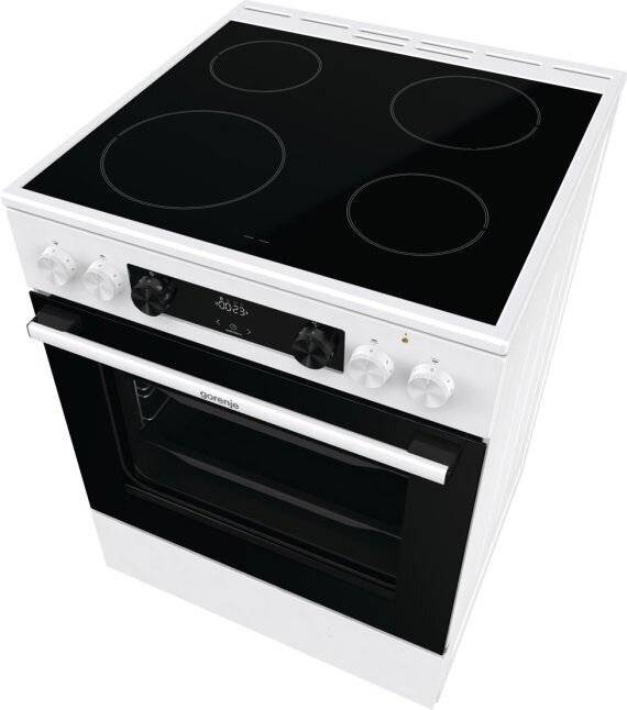 Gorenje GEC6C40WD Cucina Elettrico Ceramica Nero, Bianco-2