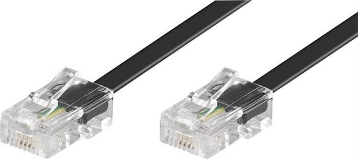 Goobay Cavo di collegamento modulare ISDN 3 m conduttore di alluminio placcato di rame (CCA), Spina RJ45 (8P4C) > Spina-2