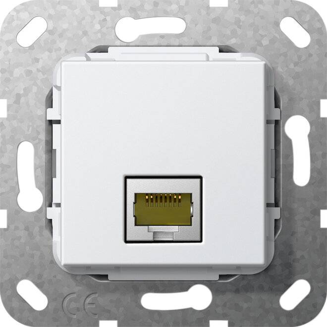 GIRA 4847612. Buchsen-Typ: RJ-45. Produktfarbe: Weiß (4847612)-1