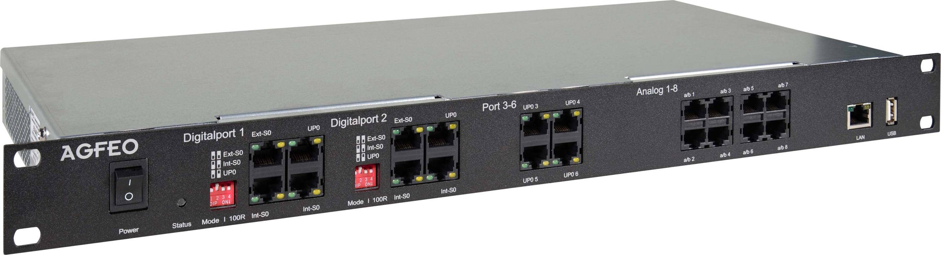 Ã¢â‚¬Â¢ Full-IP System im 19"-GehÃƒÂ¤use (schwarz) mit bis zu 12 VoIP-KanÃƒÂ¤len (6 im Grundausbau, 6 weitere via kosten-2