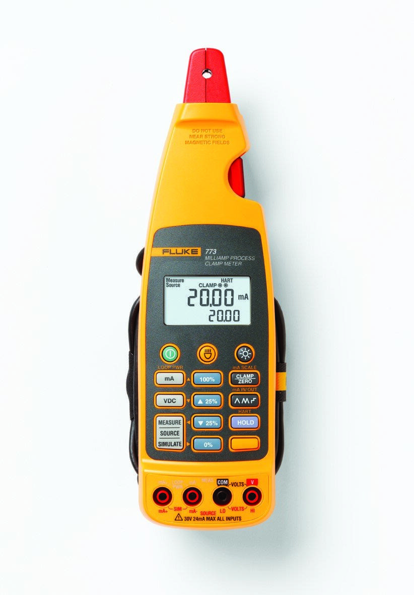 Fluke 773. Breite: 70 mm, Tiefe: 246 mm, Höhe: 44 mm. Akku-/Batterietyp: AA, Batteriespannung: 1,5 V. Anzeige: LCD (3362-1