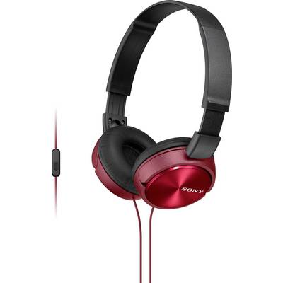 Sony Sony MDR-ZX310AP - ZX Series - Kopfhörer mit Mikrofon On Ear cuffia auricolare via cavo Stereo Rosso headset con mi-5