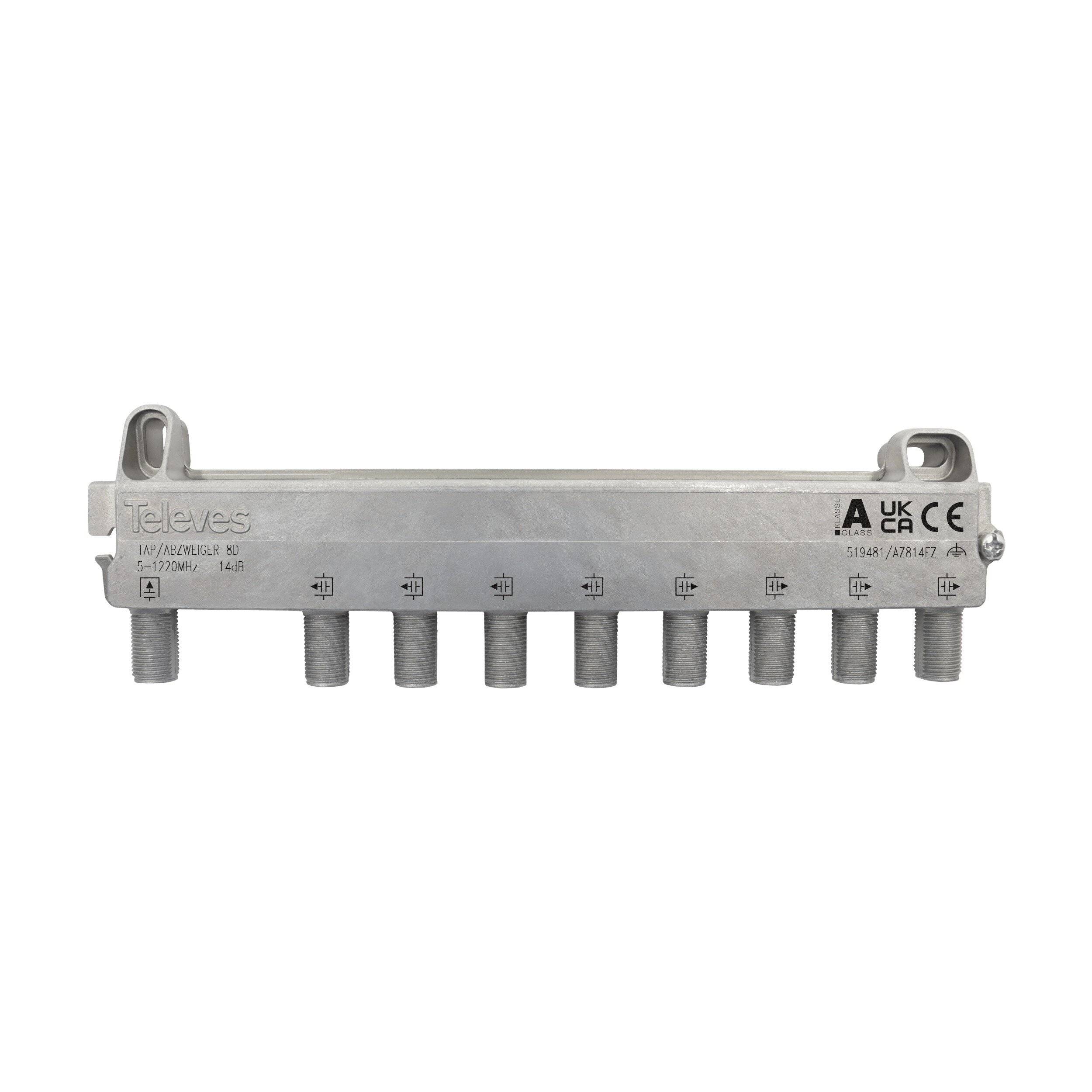 Televes Abzweiger 8f. 5-1218 MHz AD 14 dB AZ814FZ (519481)-1