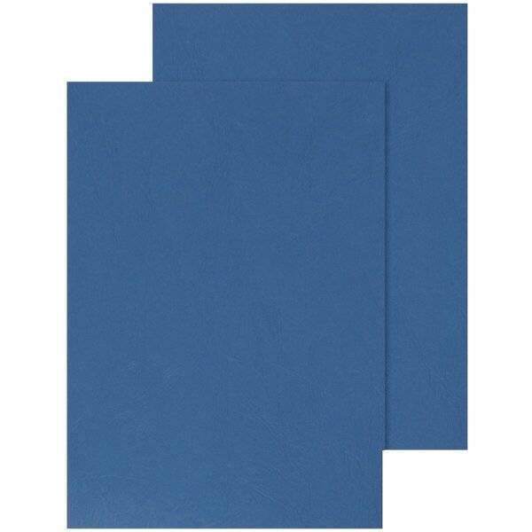 Copertina per rilegatura Q-Connect A4 250 g/m² blu goffrato Conf. 100 pezzi - KF00500-1