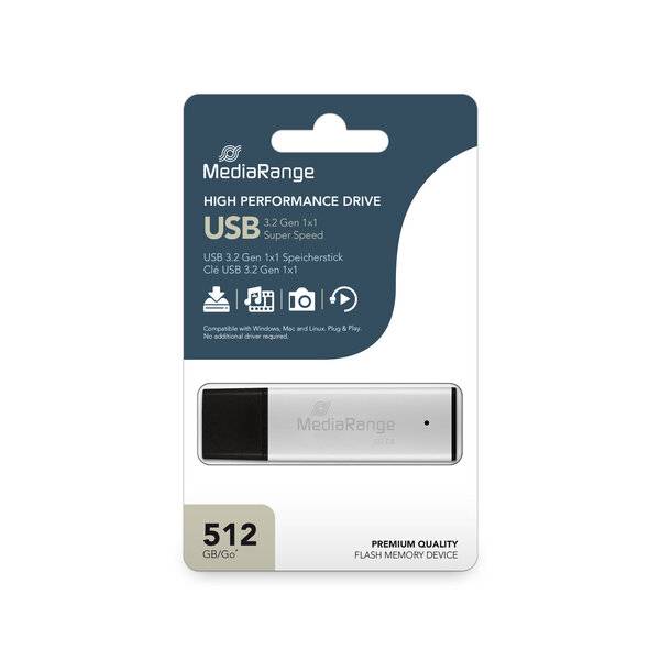 MediaRange USB-Stick 512GB USB 3.0 high performance alumin (MR1904)-0