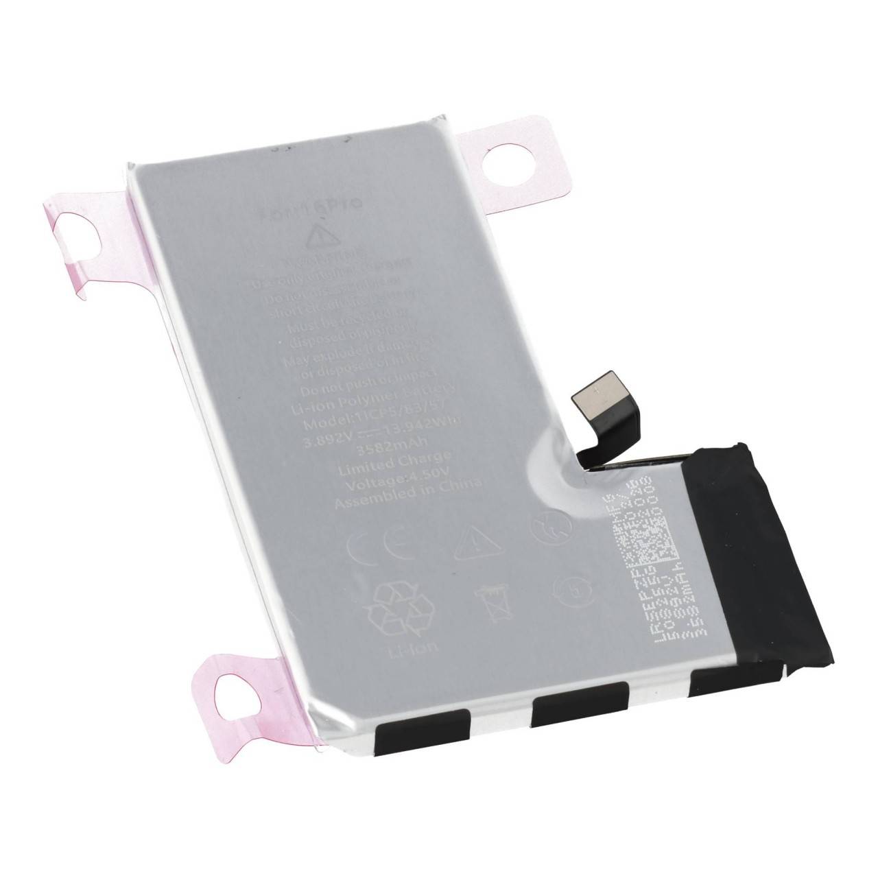 Batteria compatibile con Apple iPhone 16 Pro, Li-Polymer, 3,89 V, 3582 mAh, 13,94 Wh-2