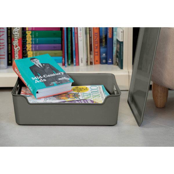 Scatole portaoggetti porcini Scatola portaoggetti Bella L 1,9 L gr 1,9 l - 14,0 x 18,0 x 11,0 cm grigio-1