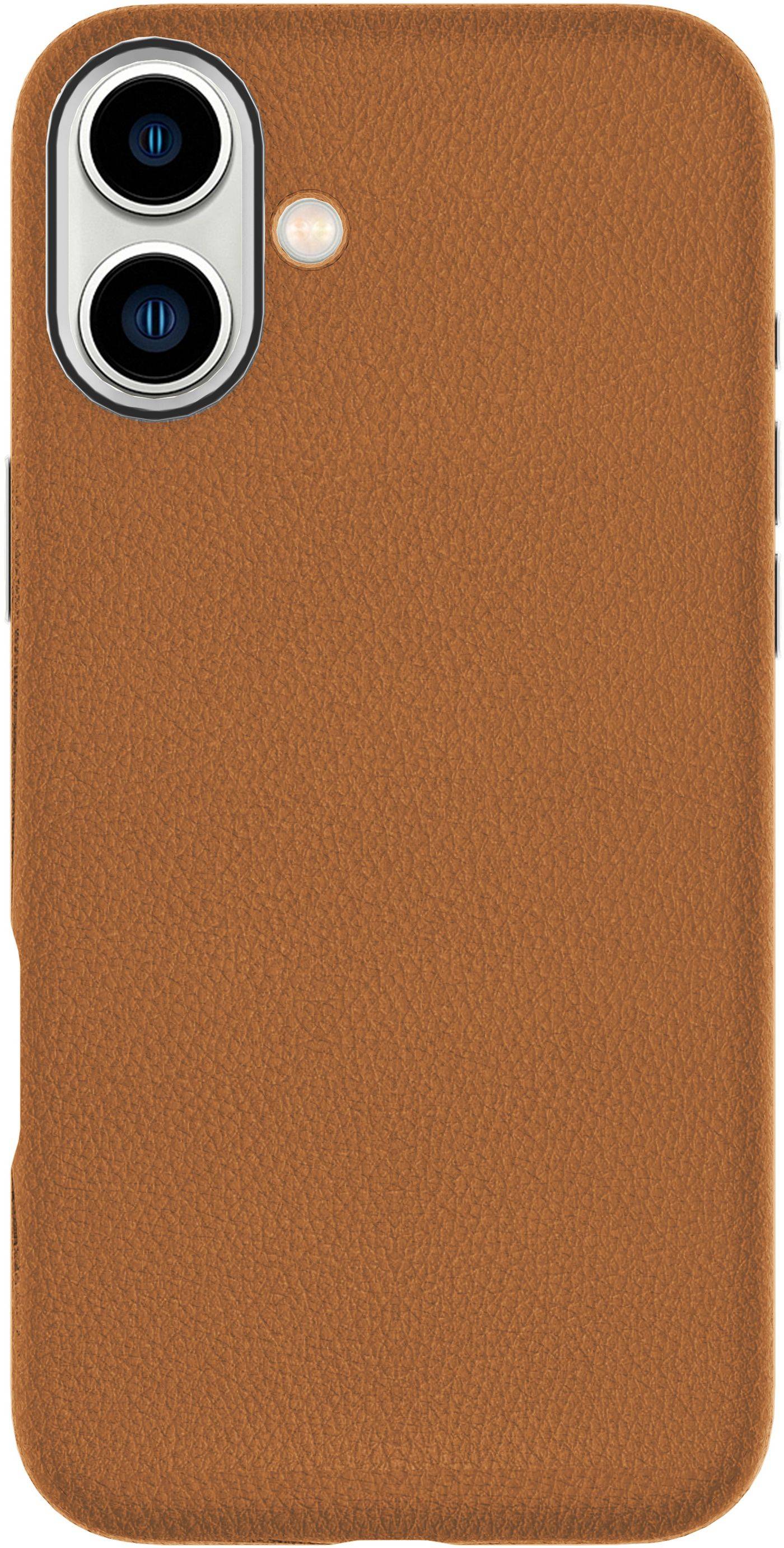 eSTUFF INFINITE VENICE iPhone 16 Brown Leather Magnetic Cover. (ES67160024)-1