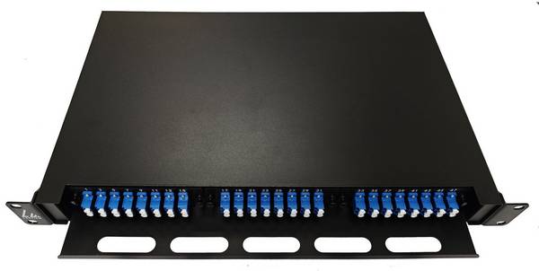 Lanview LVO-101020 Fiber Optic Sliding Panel ODF, 1U, LC, SM OS2, 48 Cores