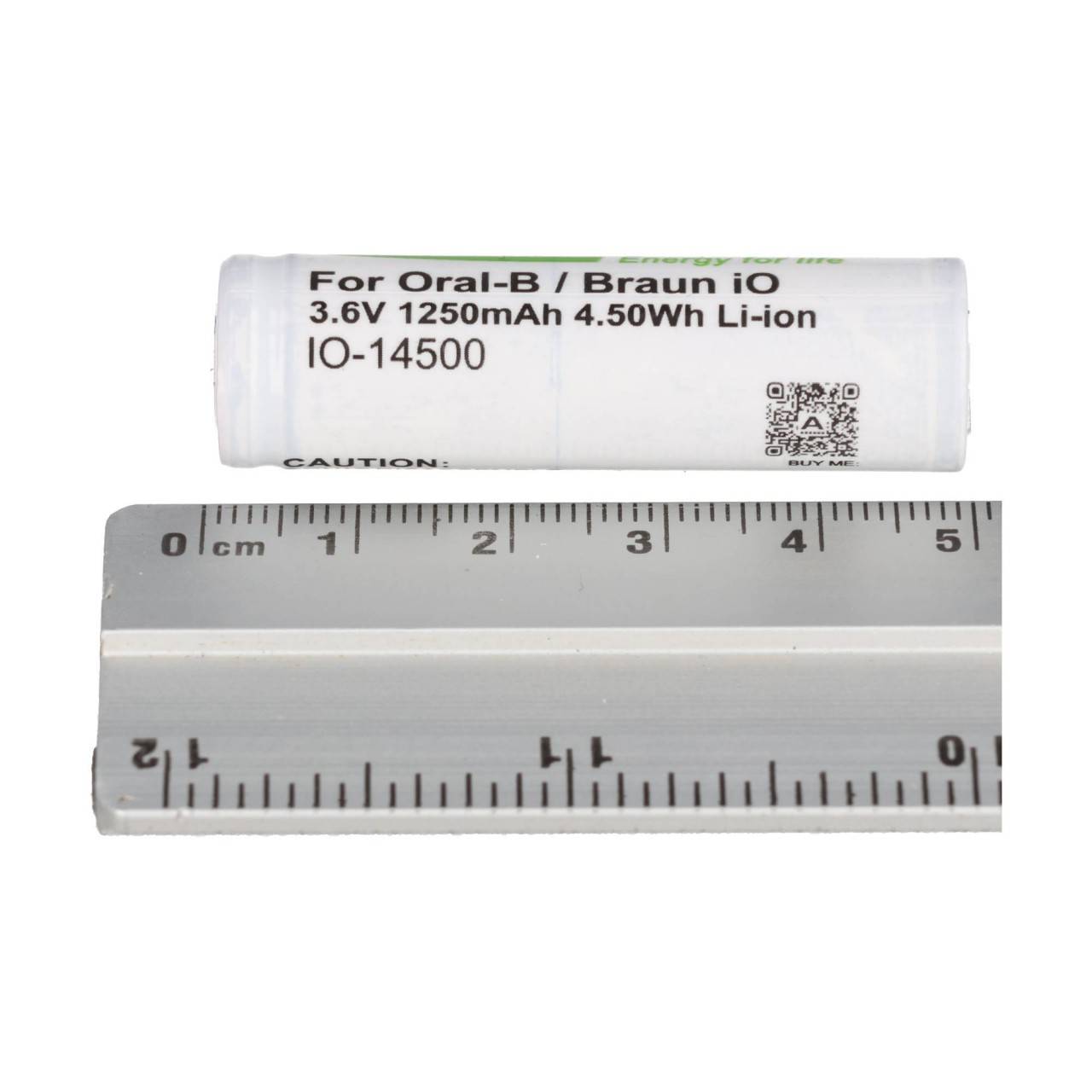 Batteria Premium da 1250 mAh compatibile con Braun IO 6, 7, 8, 9, 10, 3,7 Volt, 48,8x14,1 mm-1
