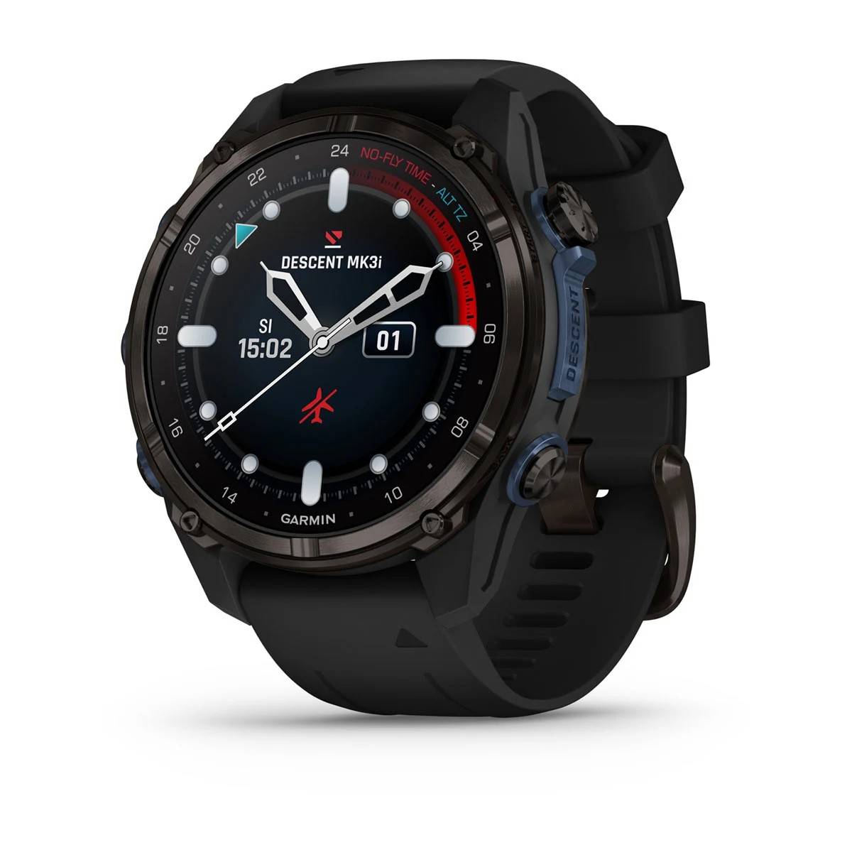Garmin Descent Mk3i 43mm Smartwatch Titanio Grigio Dlc Cinturino Silicone-0