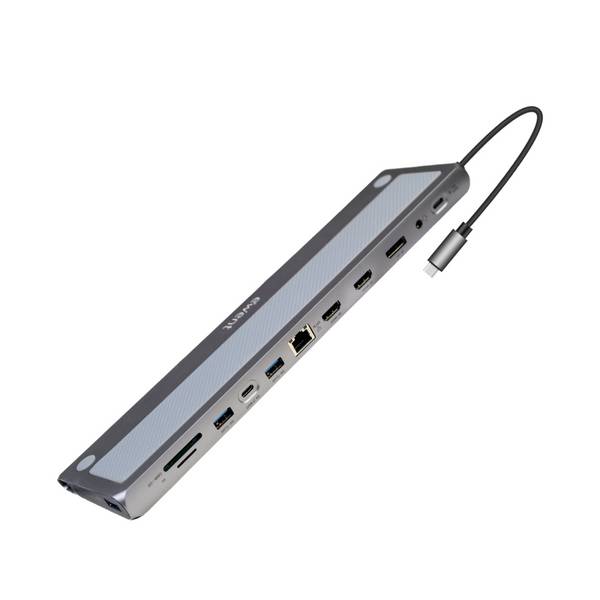 Ewent Dock multiporta USB-C 12 in 1 Type-C, 3xUSB 3.2, 2xHDMI 100W
