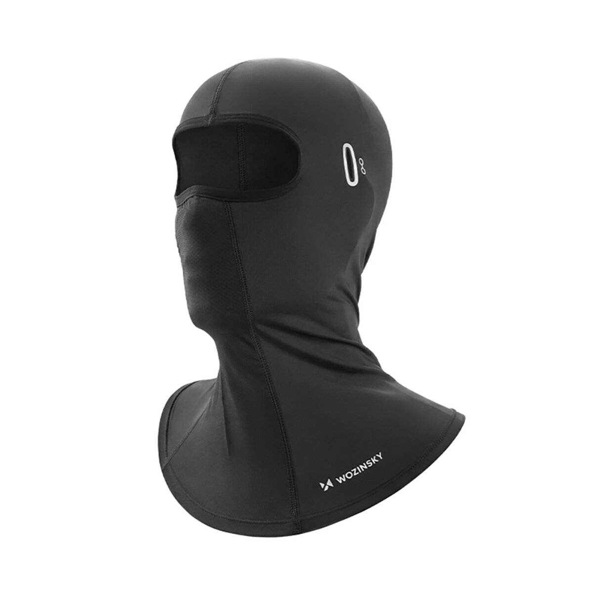 Wozinsky WKM-02B Passamontagna integrale con fori per occhiali, traspirante, invernale, per moto, bicicletta, nero-0