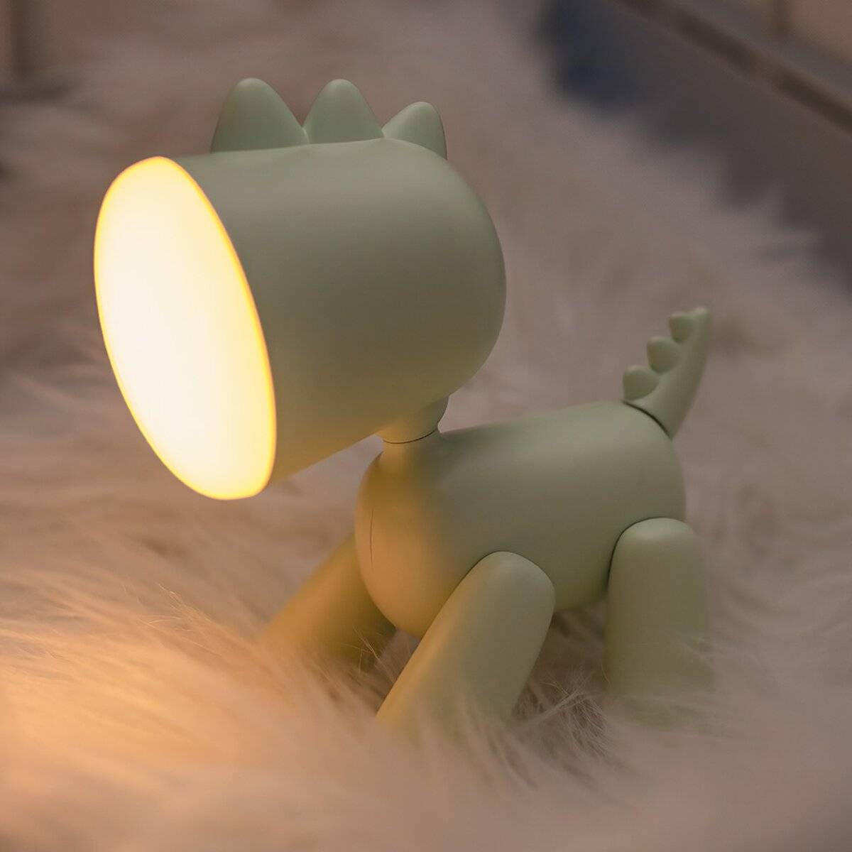 Forever Light DINOSAUR FNL-08 Luce notturna a LED con batteria ricaricabile, bianco caldo-2