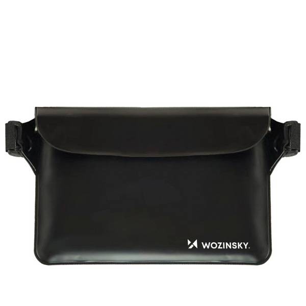 Wozinsky WWS-01 Marsupio impermeabile Marsupio 0,3 mm PVC PP Cinturino 22 x 15 cm Nero