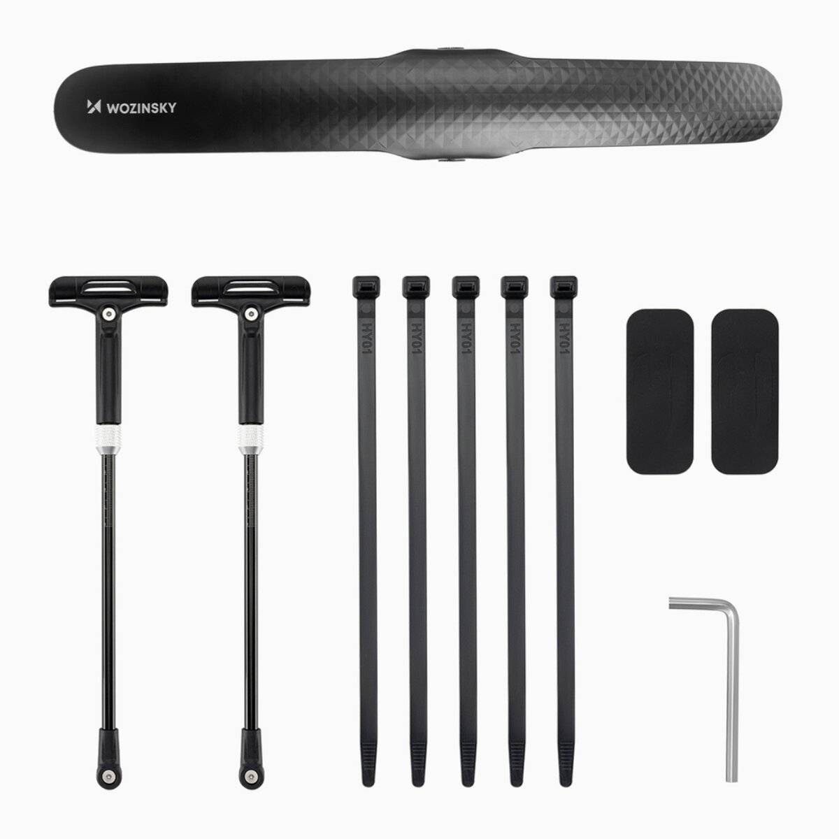 Parafango universale per bicicletta Wozinsky WBR-01, regolabile, 28 x 32 cm, nero-1