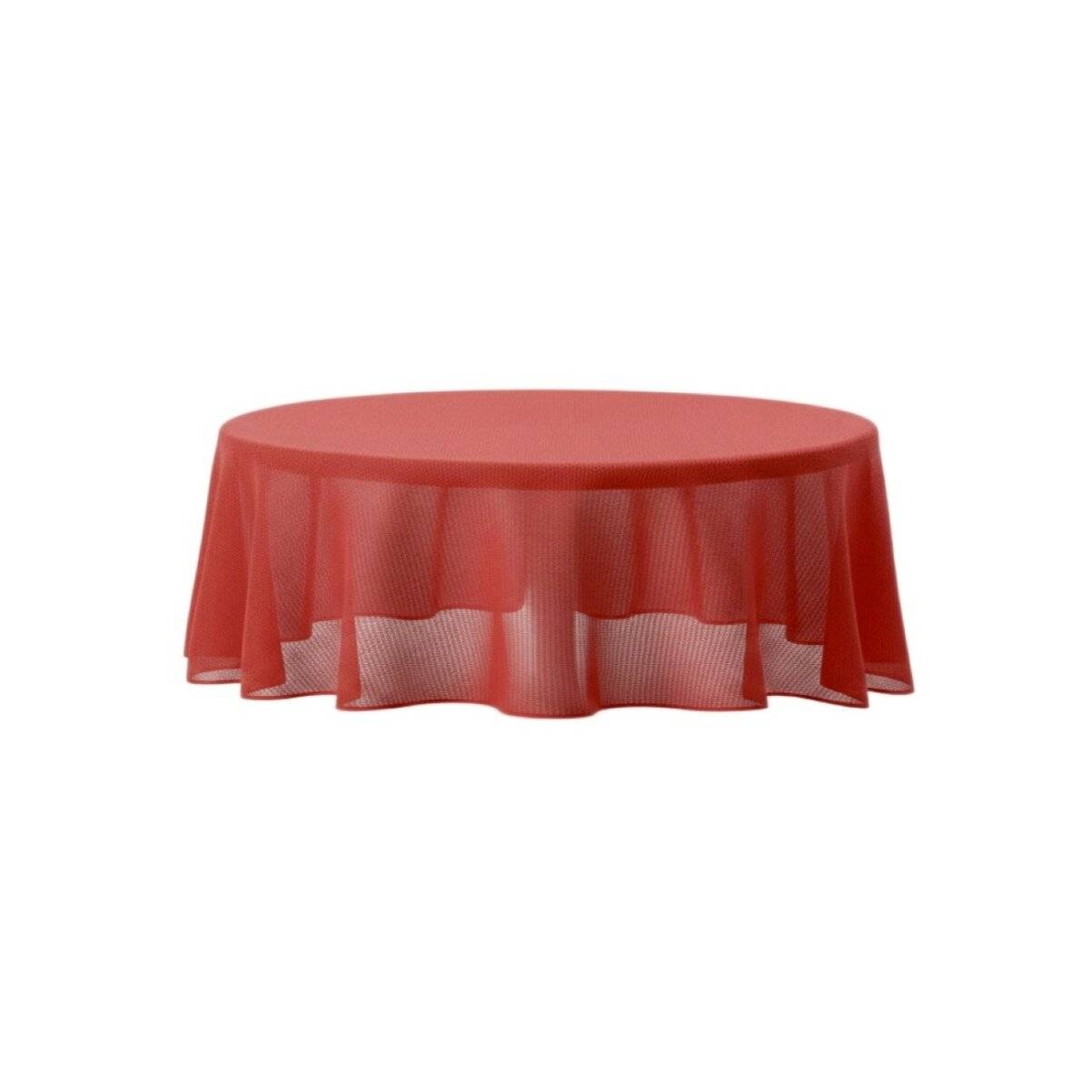 Tovaglia da giardino ø140 cm per giardino, terrazza e balcone - rotonda, impermeabile e facile da pulire, rossa-1
