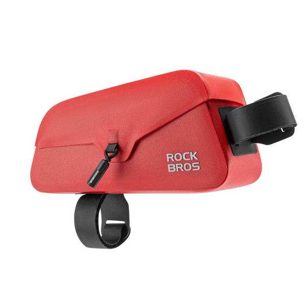 Borsa impermeabile da telaio per bicicletta Rockbros da 0,9 l con chiusura magnetica, rossa