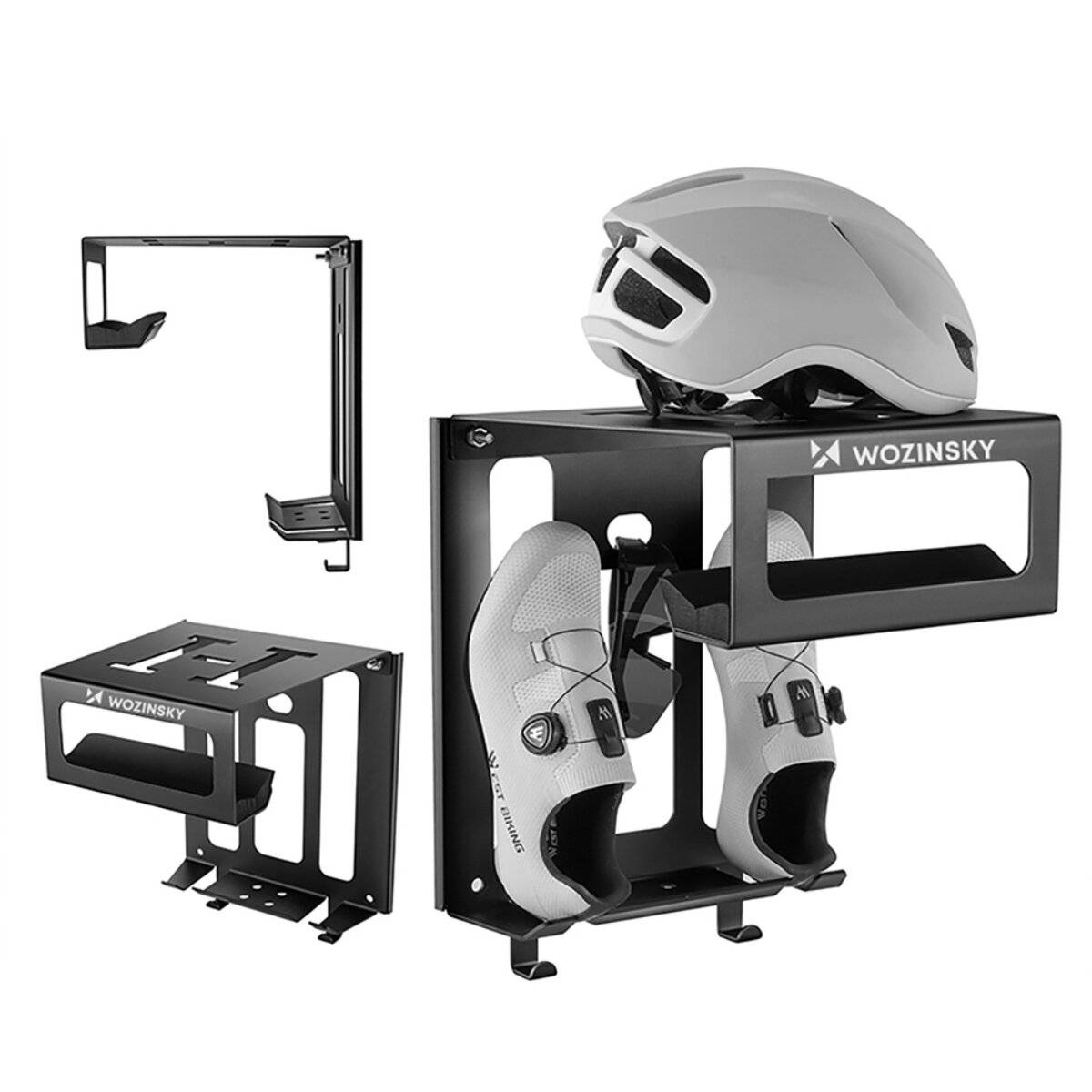 Supporto per bicicletta da parete Wozinsky WSW-01S con ganci per accessori, 25 kg, acciaio, nero-1