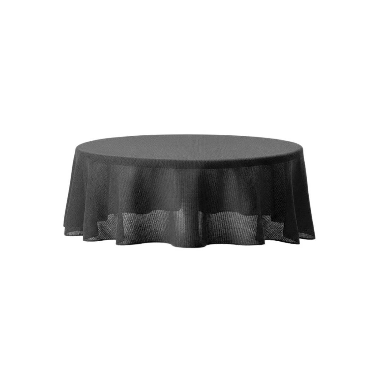 Tovaglia da giardino ø140 cm per giardino, terrazza e balcone - rotonda, impermeabile e facile da pulire, antracite-1